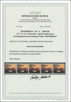 Preview: ANK 2678 DD. 5er Streifen Doppeldruck "Bartfledermaus"